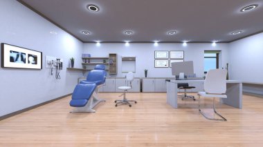 Muayene odasının 3 boyutlu canlandırması