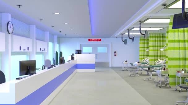 Візуалізація Лікарняної Кімнати — стокове відео