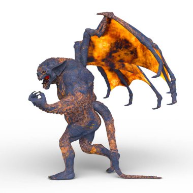 Uçan bir canavarın 3 boyutlu görüntüsü