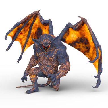 Uçan bir canavarın 3 boyutlu görüntüsü