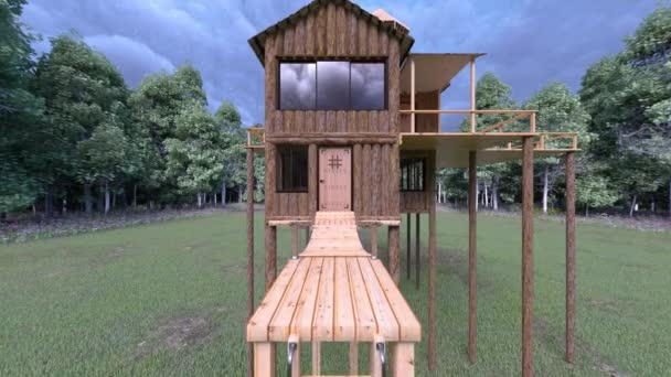 树屋3D Cg渲染 — 图库视频影像