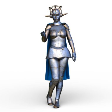 Dişi bir robotun 3D canlandırması