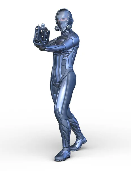 Återgivning Cyberman — Stockfoto