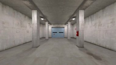 3D rendering of the work passage