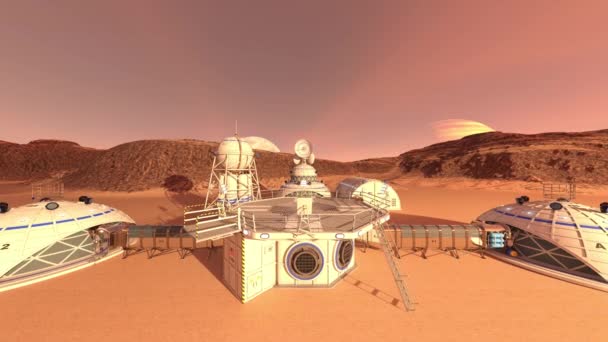 行星探索基地的三维绘制 — 图库视频影像