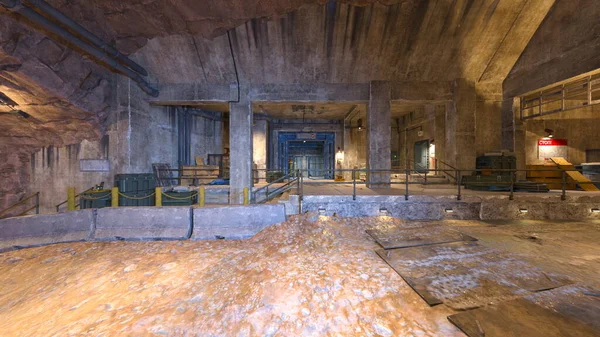 Візуалізація Підземного Будівельного Майданчика — стокове фото