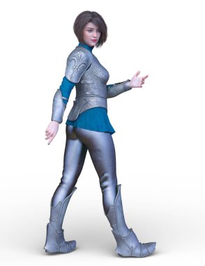 Bir siber kadının 3 boyutlu canlandırması