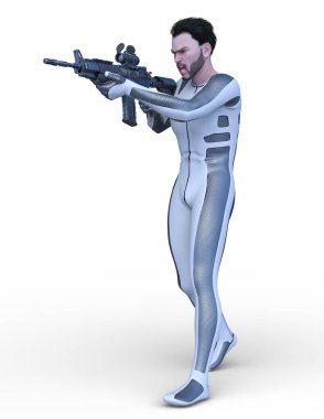 Bir siber adamın 3 boyutlu canlandırması