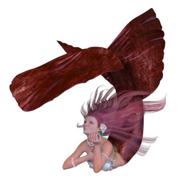 Bir denizkızının 3 boyutlu canlandırması