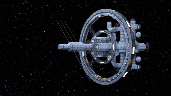 3D рендеринг космической станции