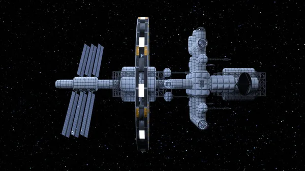 Візуалізація Космічної Станції — стокове фото