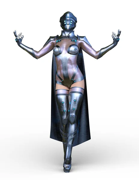 Rendering Cyber Woman — Stock Photo, Image