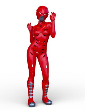 Bir siber kadının 3 boyutlu canlandırması