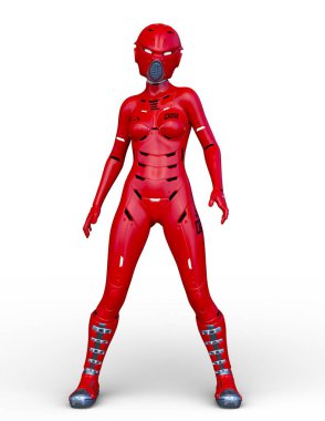 Bir siber kadının 3 boyutlu canlandırması