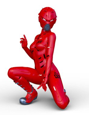 Bir siber kadının 3 boyutlu canlandırması