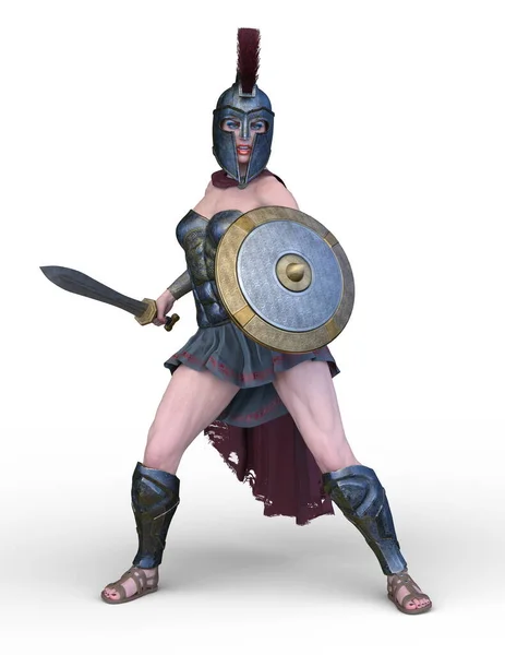 Rendering Female Gladiator — Stock Photo, Image