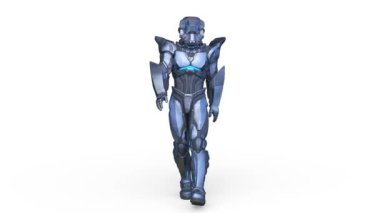 Yürüyen bir robotun 3 boyutlu canlandırması