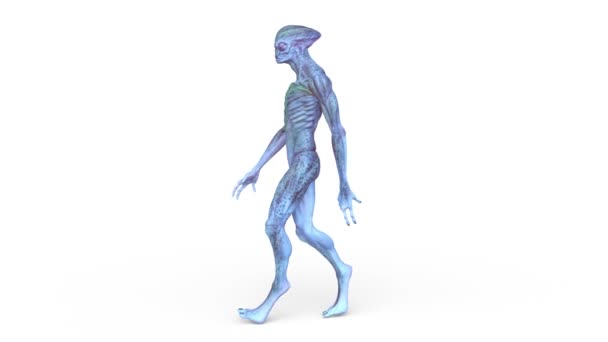 一个行走的怪物的3D渲染 — 图库视频影像