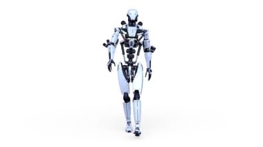 Yürüyen bir robotun 3 boyutlu canlandırması