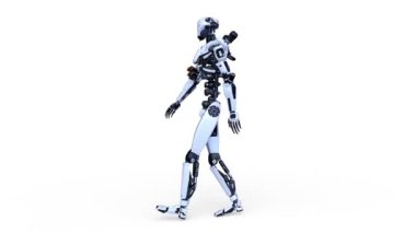 Yürüyen bir robotun 3 boyutlu canlandırması