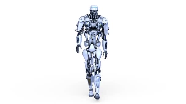 步行机器人的三维渲染 — 图库视频影像