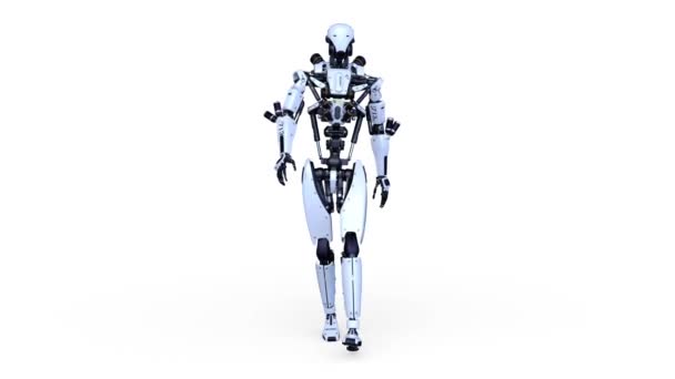 Rendering Walking Robot — Stock Video