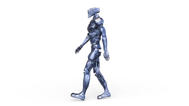 步行机器人的三维渲染 — 图库视频影像