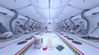 Uzay istasyonu peyzajının 3B görüntülemesi