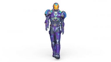 Yürüyen bir robotun 3 boyutlu canlandırması