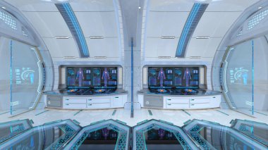 Uzay gemisindeki revirin 3 boyutlu görüntülemesi