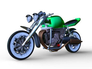 Motosikletin 3D görüntüsü