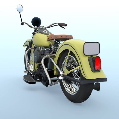 Motosikletin 3D görüntüsü