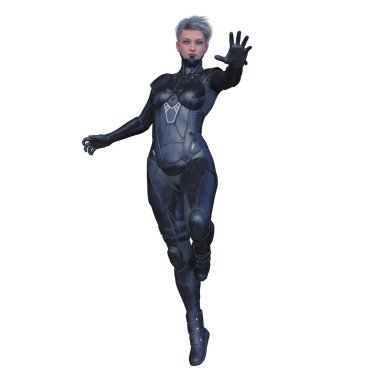 Bir siber kadının 3 boyutlu canlandırması