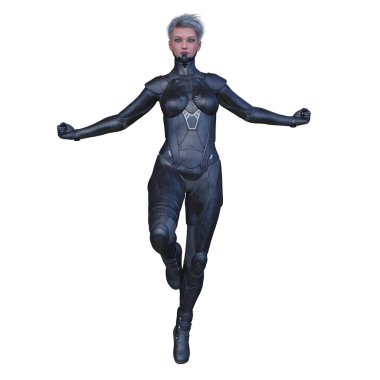 Bir siber kadının 3 boyutlu canlandırması