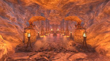 Yeraltı tapınağının 3 boyutlu canlandırması