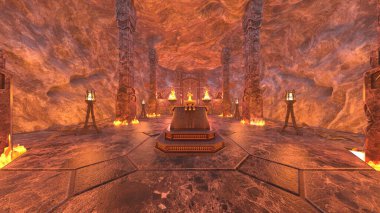 Yeraltı tapınağının 3 boyutlu canlandırması