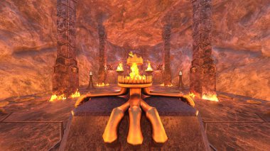 Yeraltı tapınağının 3 boyutlu canlandırması