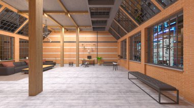 Özel odanın 3 boyutlu canlandırması