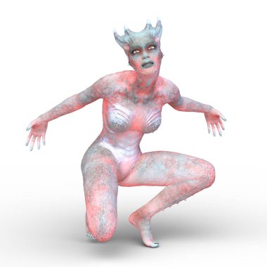 Dişi bir uzaylının 3D görüntüsü