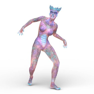 Dişi bir uzaylının 3D görüntüsü