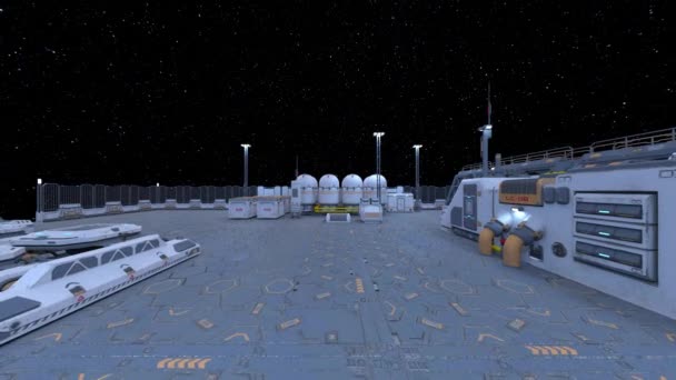 Representación Base Exploración Planetaria — Vídeo de stock
