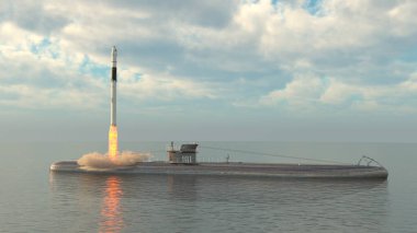 Balistik füze denizaltısının 3D görüntülemesi
