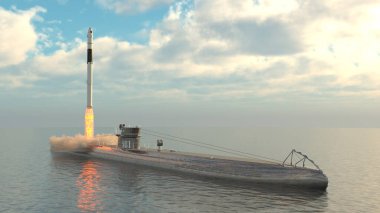 Balistik füze denizaltısının 3D görüntülemesi