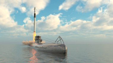 Balistik füze denizaltısının 3D görüntülemesi