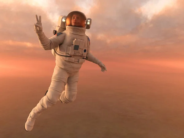 Rendering Male Astronaut — Stock Photo, Image