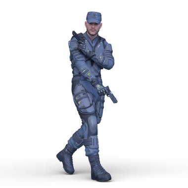 Bir savaşçının 3 boyutlu canlandırması