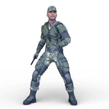 Bir savaşçının 3 boyutlu canlandırması
