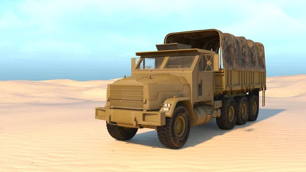 Візуалізація Військової Вантажівки — стокове фото