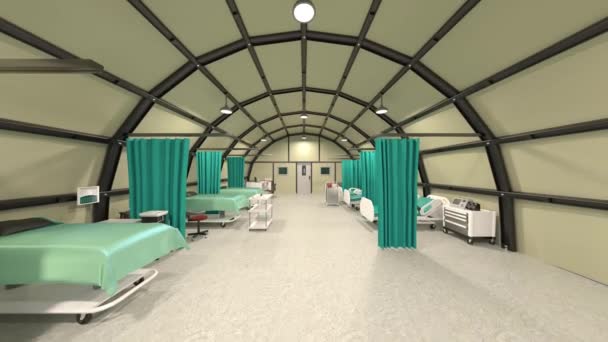 病院の部屋の3Dレンダリング — ストック動画