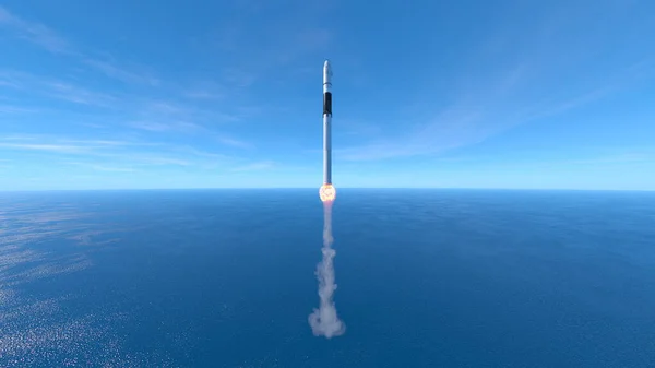 Rendering Rocket — Stock Photo, Image